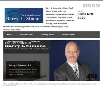 Barrysimons.com(Miami Real Estate Lawyer) Screenshot