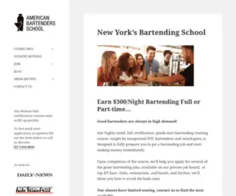 Barschool.com(Bartending School NYC) Screenshot