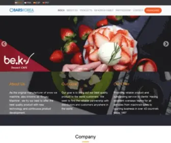 Barskorea.com(NSF,UL and CE Certified Bingsu Machine, Korean Bingsu) Screenshot