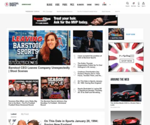 Barstoolsports.com(Barstool sports) Screenshot