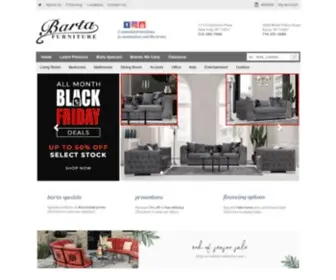 Bartafurniture.com(Find Quality Brand Name Furniture and Mattresses in New York) Screenshot