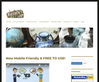 Barteronly.com(America's Best Barter Website) Screenshot