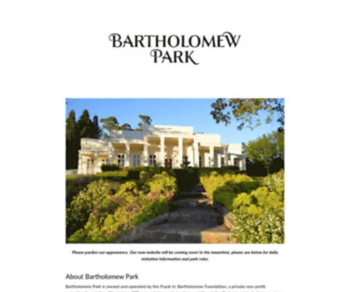 Bartholomewpark.org(Bartholomew Park) Screenshot