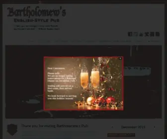 Bartholomewspub.com(Bartholomew's Pub) Screenshot