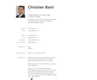Bartl.me(Webvisitenkarte von Christian Bartl) Screenshot