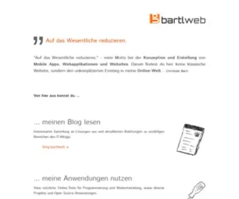 Bartlweb.net(Webauftritt von Christian Bartl) Screenshot