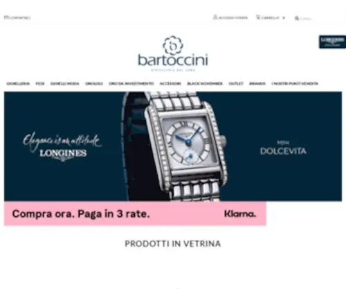 Bartoccini.it(Bartoccini gioiellerie) Screenshot