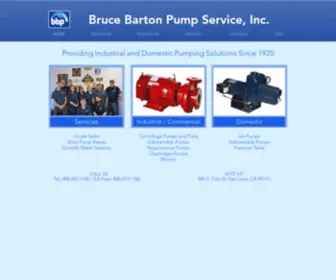 Bartonpump.com(Bruce Barton Pump Services Inc) Screenshot