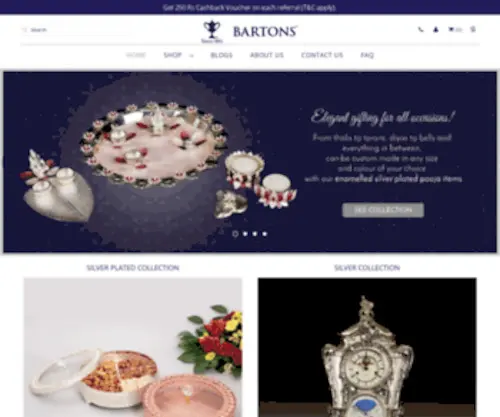 Bartonsgifts.com(Bartons Silver) Screenshot