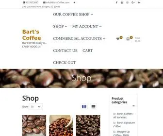 Bartscoffee.com(Our COFFEE really is) Screenshot