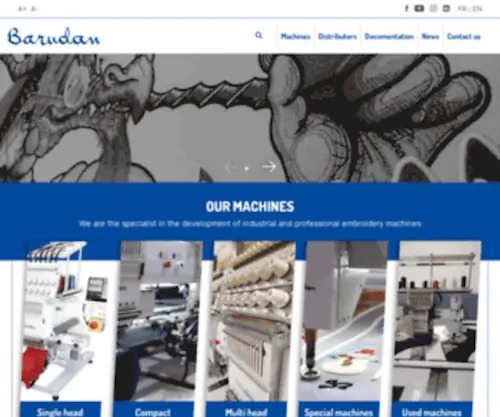 Barudan.co.uk(The Specialist in embroidery machines) Screenshot