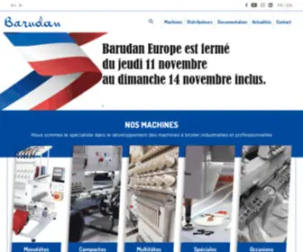 Barudan.fr(Le professionnel des machines à broder industrielles) Screenshot
