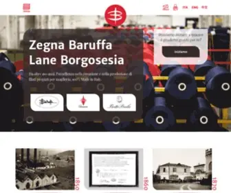 Baruffa.com(Zegna Baruffa Lane Borgosesia) Screenshot