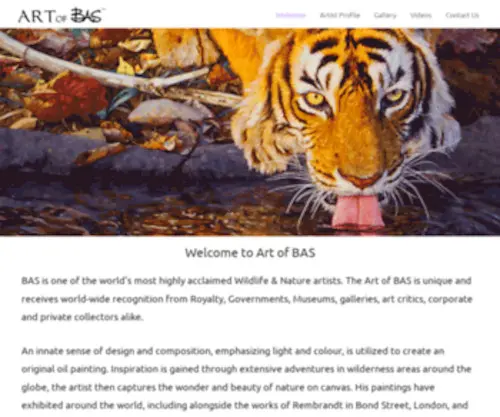 Bas-ART.com(Art of BAS Wildlife & Nature Paintings) Screenshot