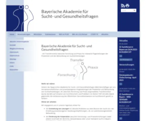 Bas-Muenchen.de(Transferinstitut für Prävention & Behandlung von Suchterkrankungen ✓ Themen) Screenshot