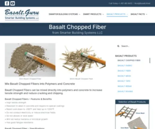 Basalt-Chopped-Fiber.com(Mix Basalt Chopped Fibers into Polymers and Concrete) Screenshot