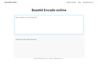 Base64Encoder.io(Base64 Encode online. Base64Encoder) Screenshot