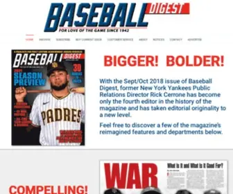 Baseballdigest.com(Baseball Digest) Screenshot