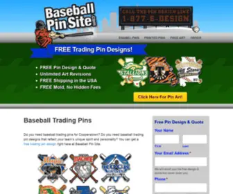 Baseballpinsite.com(Baseball Trading Pins) Screenshot