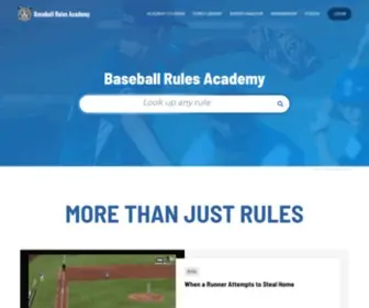 Baseballrulesacademy.com(Baseball Rules Academy) Screenshot