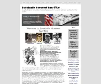 Baseballsgreatestsacrifice.com(Baseball's Greatest Sacrifice) Screenshot