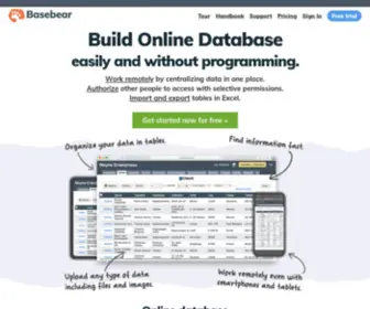 Basebear.com(Build Online Database in 5 minutes without coding) Screenshot