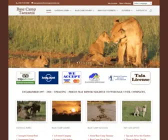 Basecamptanzania.com(Base Camp Tanzania) Screenshot