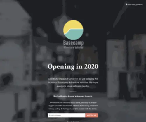 BasecampVehicles.com(Basecamp Adventure Vehicles) Screenshot