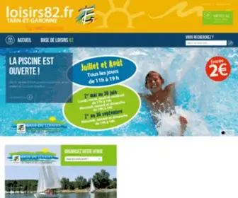 Basedeloisirs82.com(Site internet de la base de loisirs du Tarn et de la Garonne) Screenshot