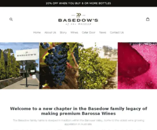 Basedow.com.au(Basedow Wines) Screenshot
