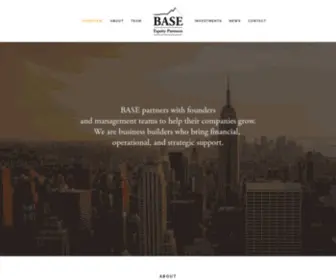 Baseequitypartners.com(BASE Equity Partners) Screenshot
