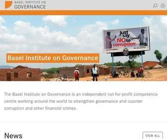 Baselgovernance.org(Basel Institute on Governance) Screenshot