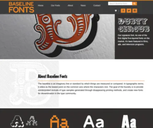 Baselinefonts.com(Baseline Fonts) Screenshot