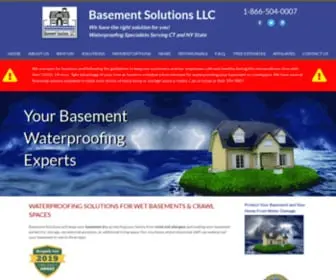 Basementsolutionsct.com(Basement Solutions) Screenshot