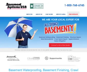 Basementsystemsusa.com(Wet Basement Waterproofing Philadelphia) Screenshot