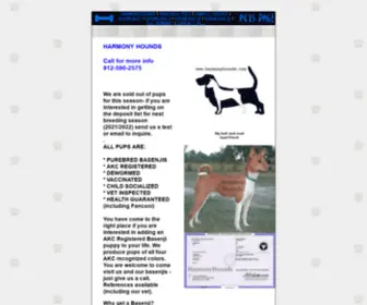 Basenjipuppy.com(HARMONYHOUNDS) Screenshot