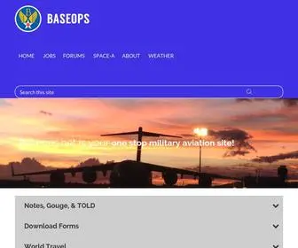 Baseops.net(Your One Stop Military Aviation Website) Screenshot