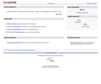 Baseportal.com(Web database) Screenshot
