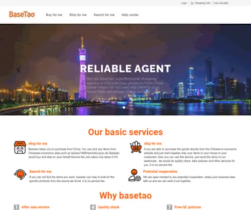 Basetao.com(Taobao english agent basetao.net) Screenshot