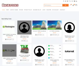 Basetools.xyz(Basetools best online hacking tools & bank logs) Screenshot