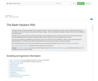 Bash-Hackers.org(Bash Hackers) Screenshot
