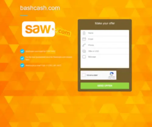 Bashcash.com(Dit domein kan te koop zijn) Screenshot