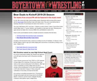 Bashwrestling.com(Home of Boyertown Bears wrestling) Screenshot