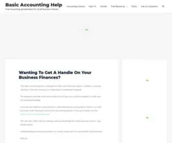 Basicaccountinghelp.com(Free Accounting Spreadsheets for Small Business Owners) Screenshot