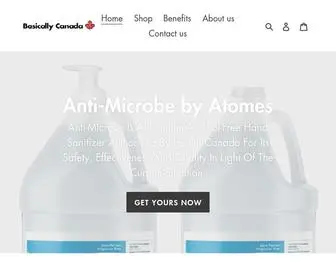 Basicallycanada.com(Anti-Microbe By Atomes Bio Inc) Screenshot