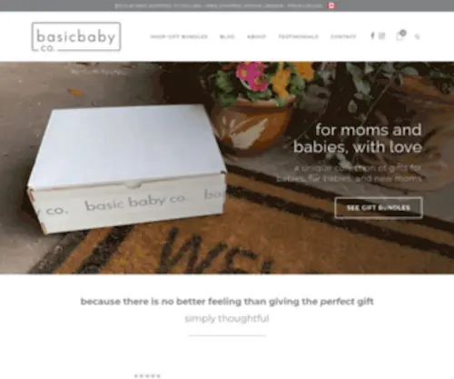 Basicbabyco.com(Curated gift boxes for a new baby or parent) Screenshot