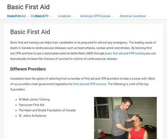 BasicFirstaid.ca(Basic First Aid Training in Canada) Screenshot