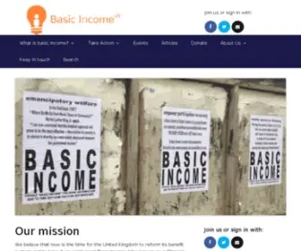 Basicincome.org.uk(Basic Income UK) Screenshot