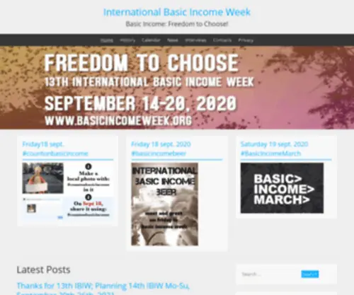 Basicincomeweek.org(Vote your motto forInternational Basic Income Week) Screenshot