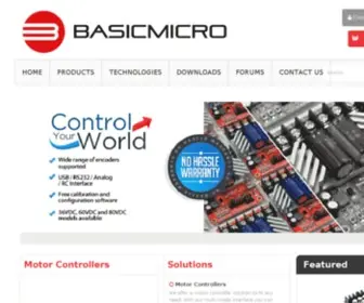 Basicmicro.com(Motion Control Solutions) Screenshot